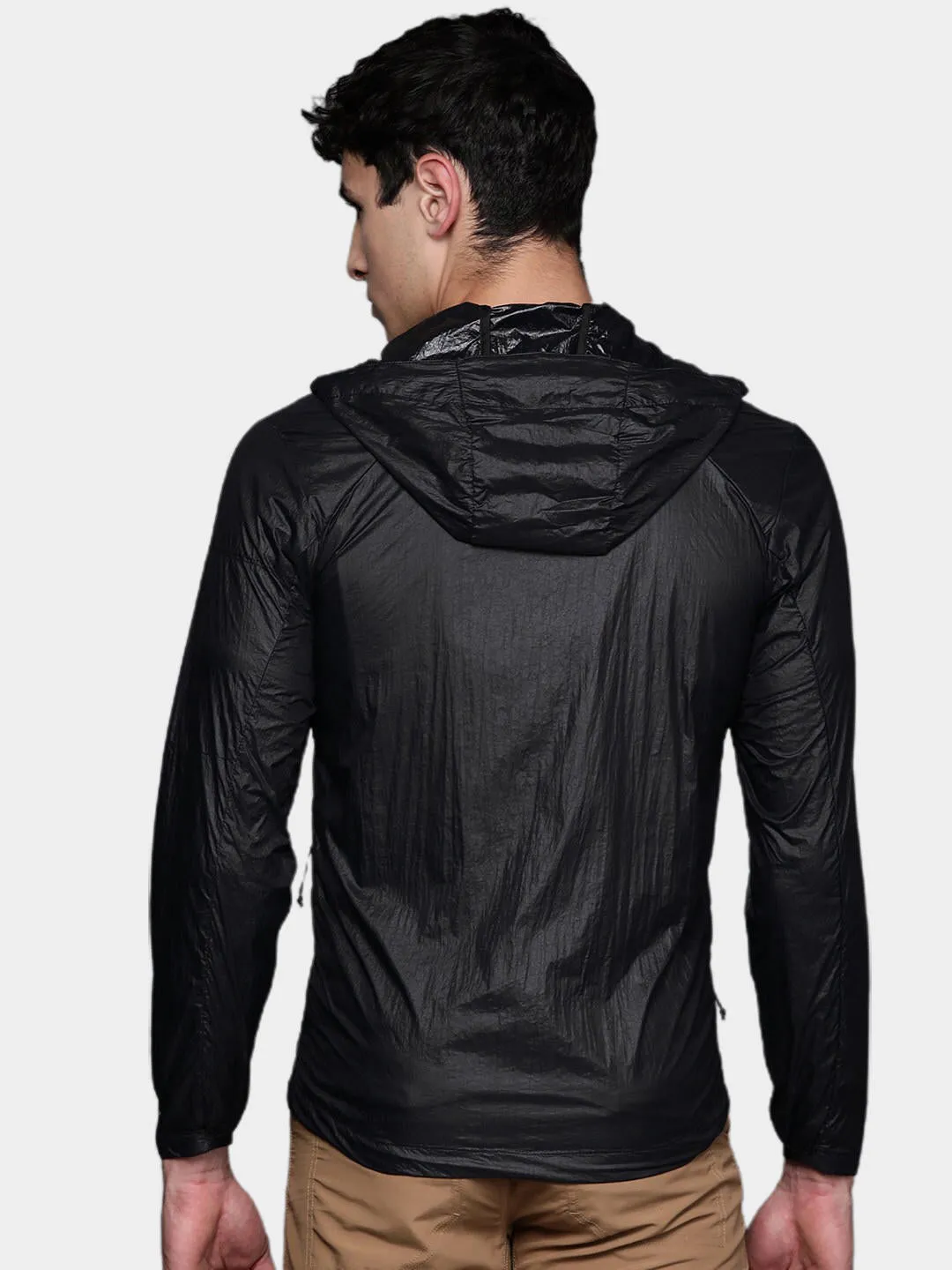 Columbia Men Black Loop Trail Windbreaker Rain Jacket