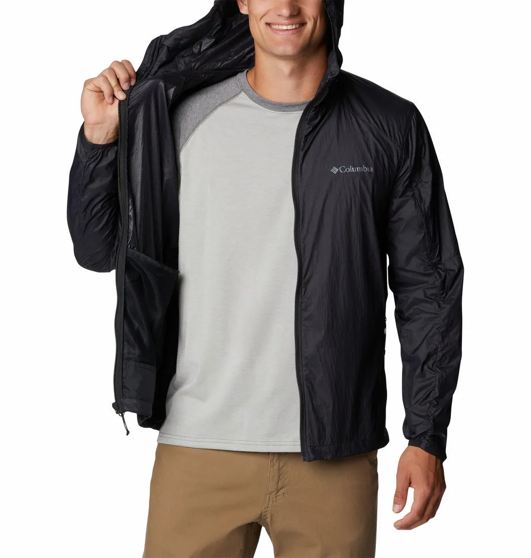Columbia Men Black Loop Trail Windbreaker Rain Jacket