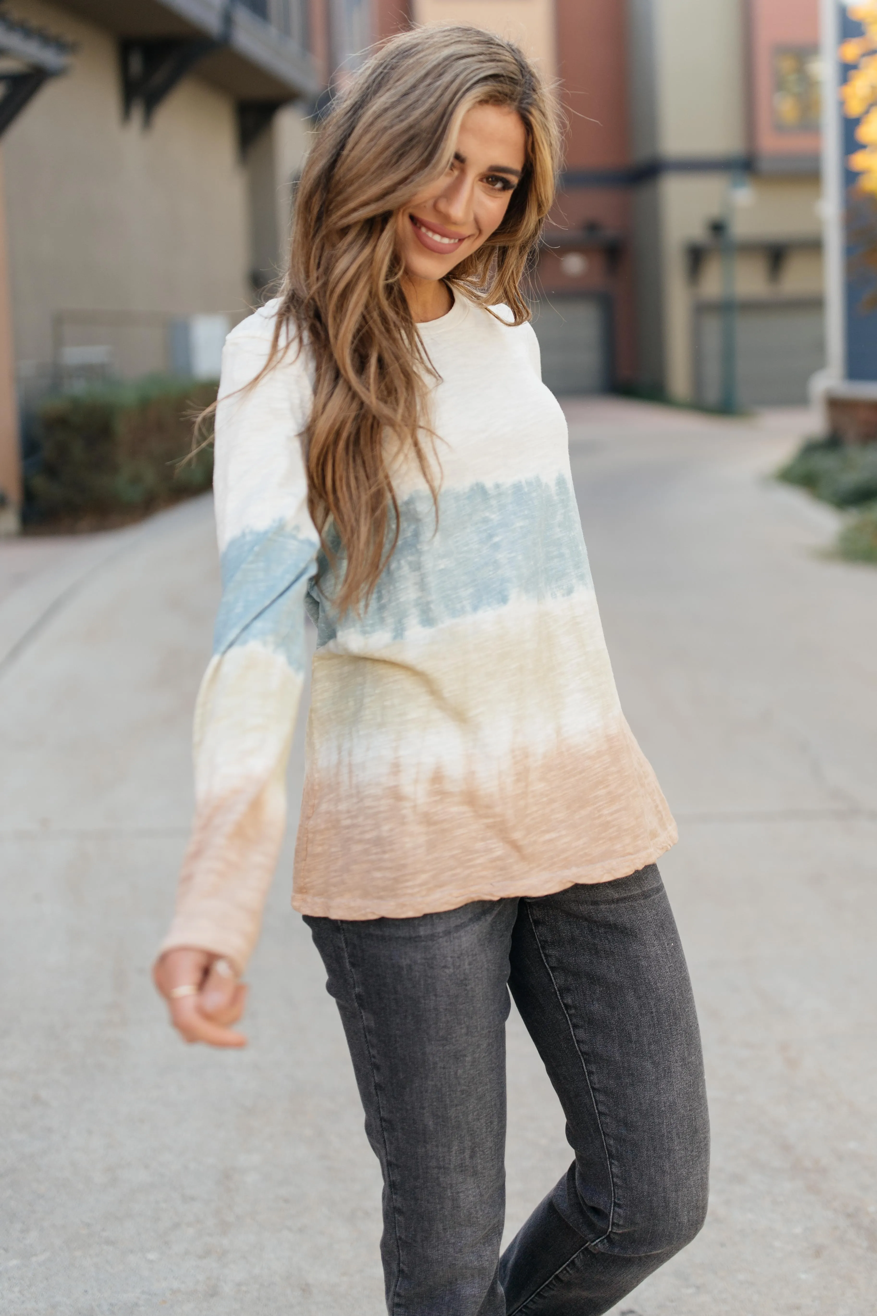 Complementary Colors Tie Dye Top