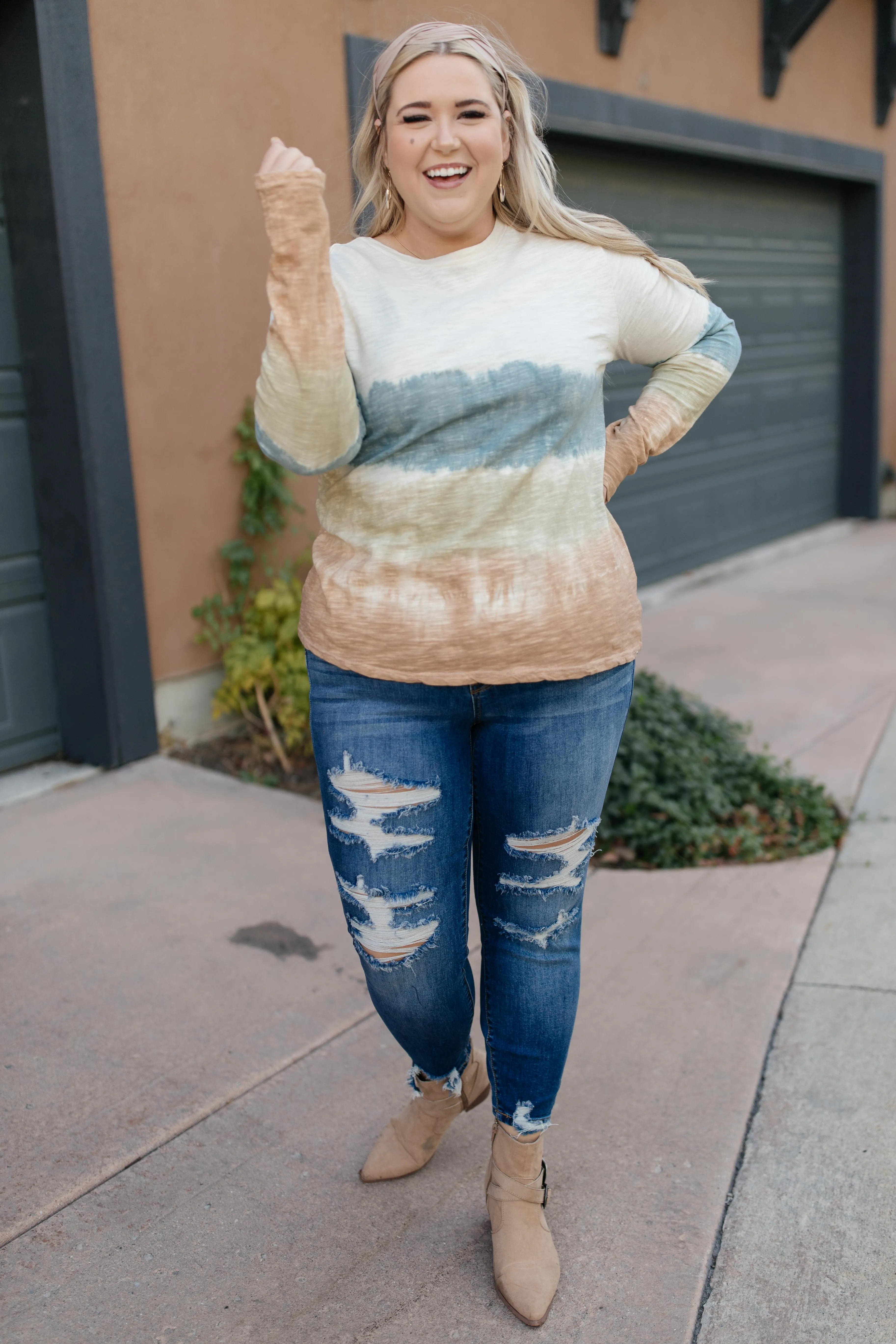 Complementary Colors Tie Dye Top