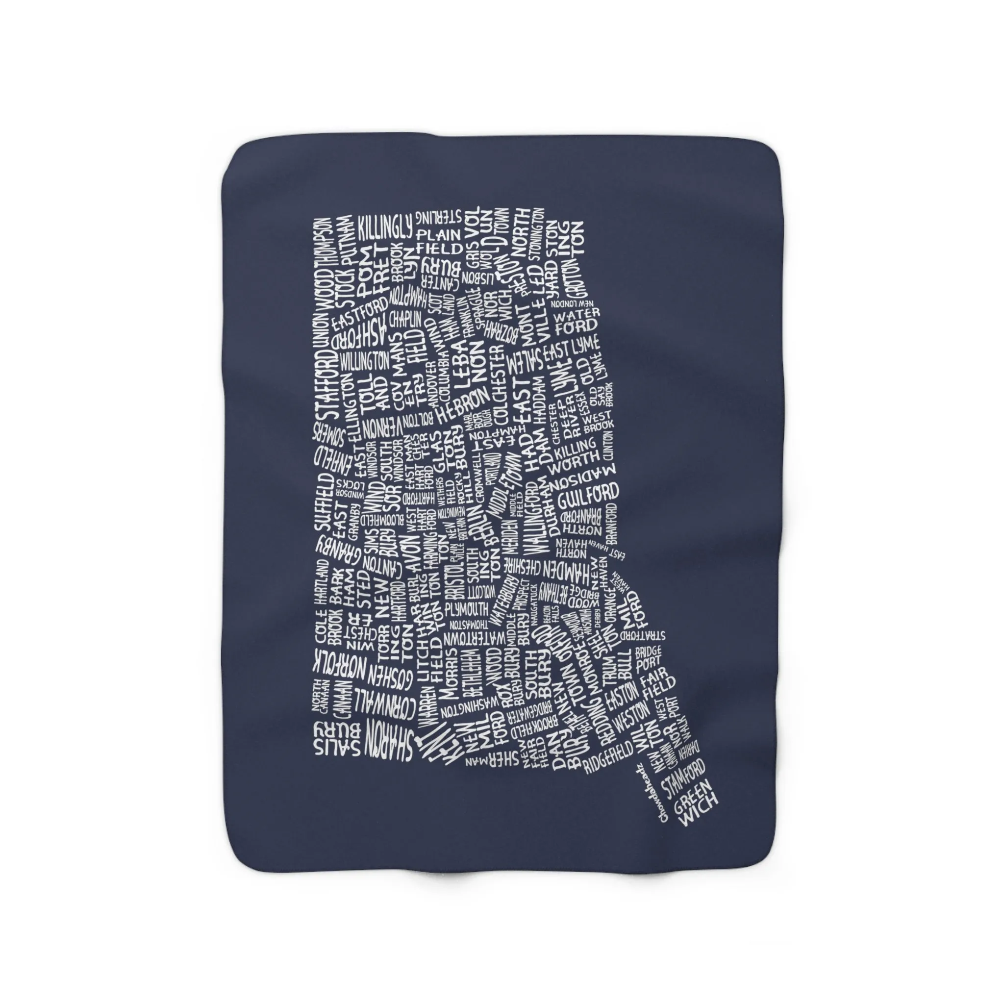 Connecticut Cities & Towns Sherpa Fleece Blanket
