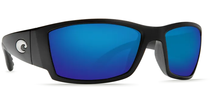 Costa Del Mar Corbina Black Frame Polarised Sunglasses - Blue Mirror Lense 400G