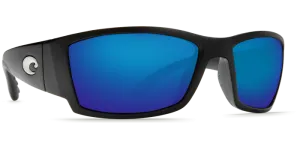 Costa Del Mar Corbina Black Frame Polarised Sunglasses - Blue Mirror Lense 400G