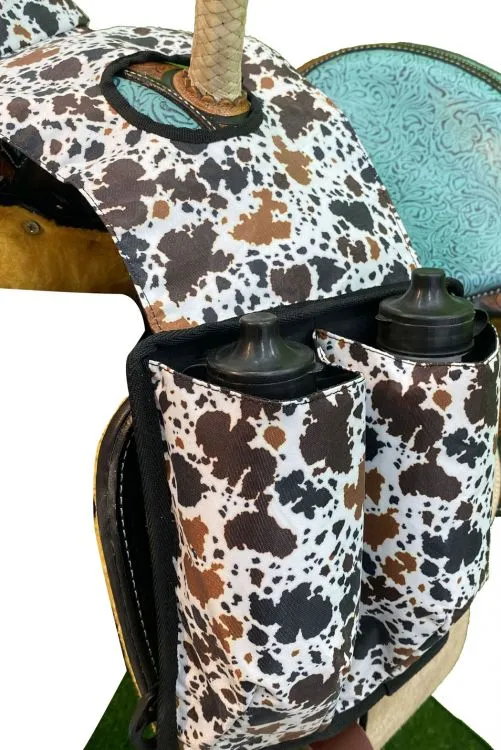 Cow Print Insulated Water Bottle Horn Bag