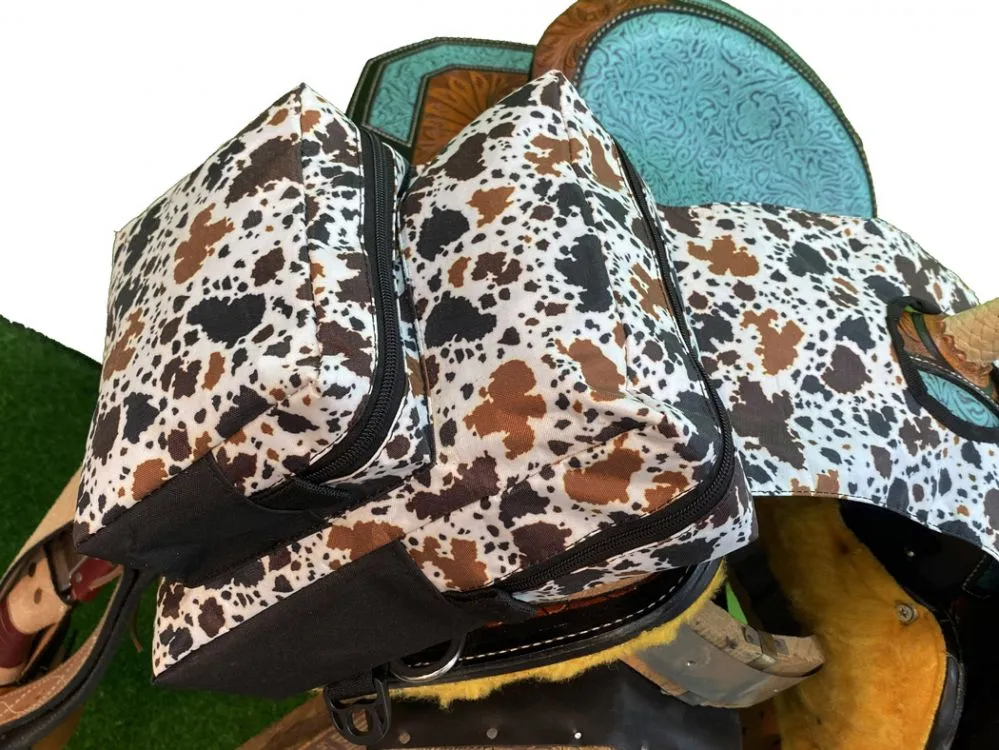 Cow Print Insulated Water Bottle Horn Bag