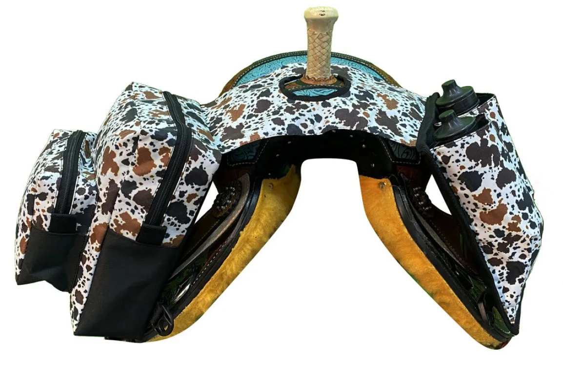 Cow Print Insulated Water Bottle Horn Bag