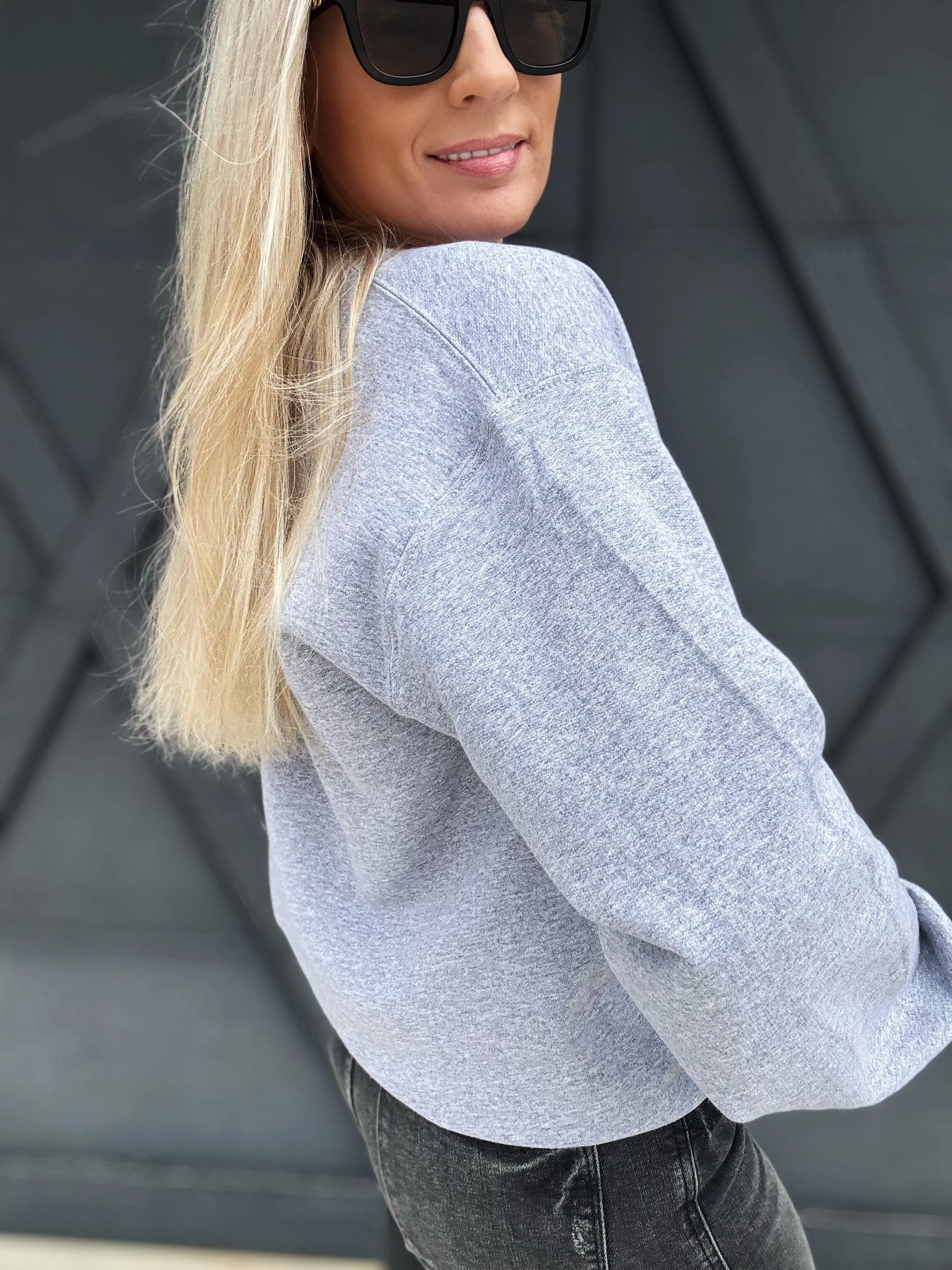 Cowboy Tour Sweatshirt In Heather Grey
