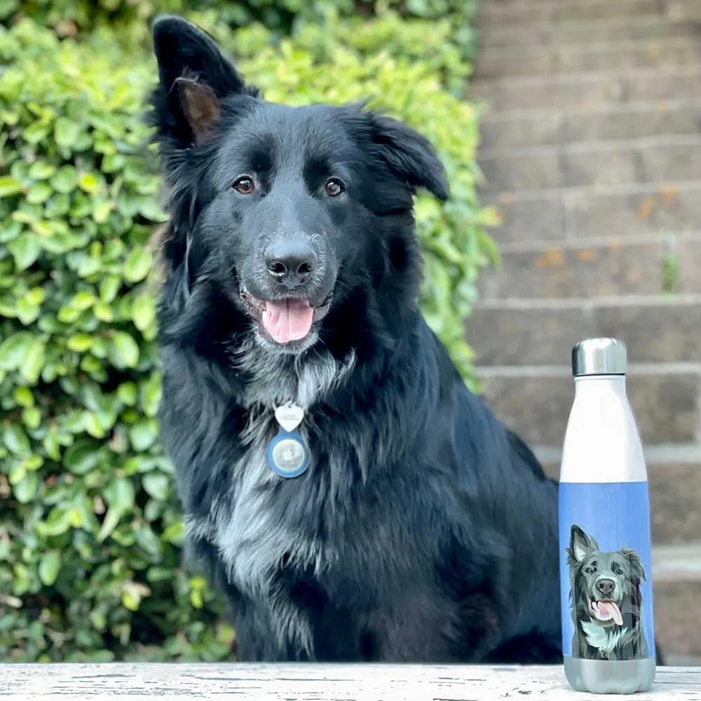 Custom Pet Portrait Water Bottle