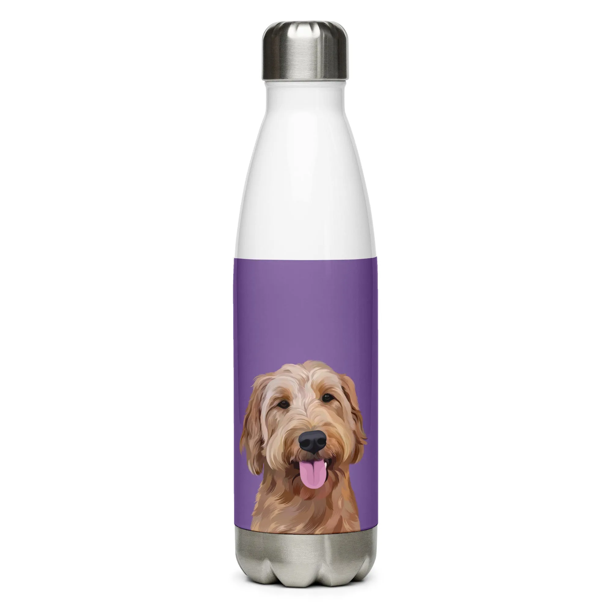 Custom Pet Portrait Water Bottle