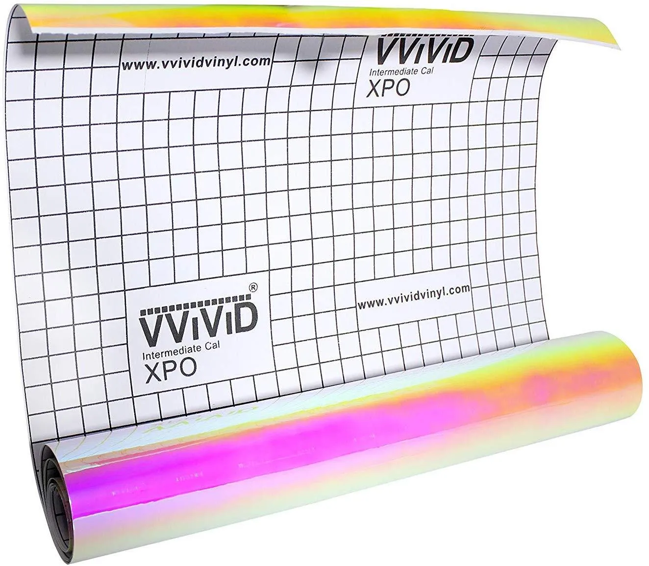 DECO65 High Gloss Thermal Gold-to-Pink Opal Holographic Adhesive Craft Film