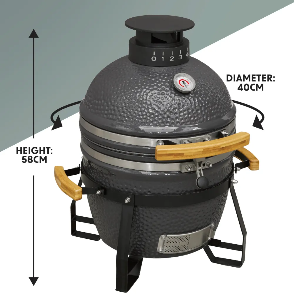 Dellonda Deluxe Ceramic Kamado BBQ Grill, Oven, Smoker - A