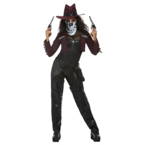 Deluxe Dark Spirit Western Cowgirl Costume, Female