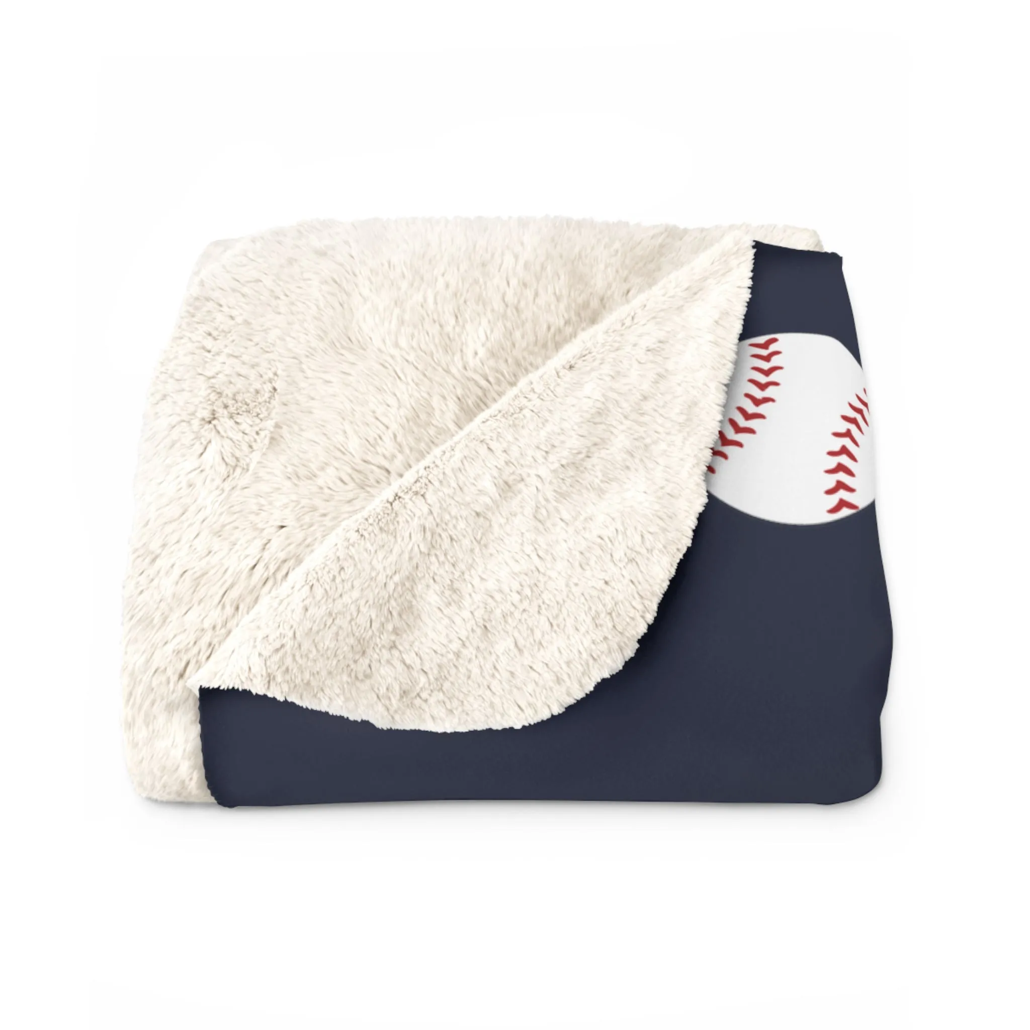 Dirty Water Baseball Heart Sherpa Fleece Blanket