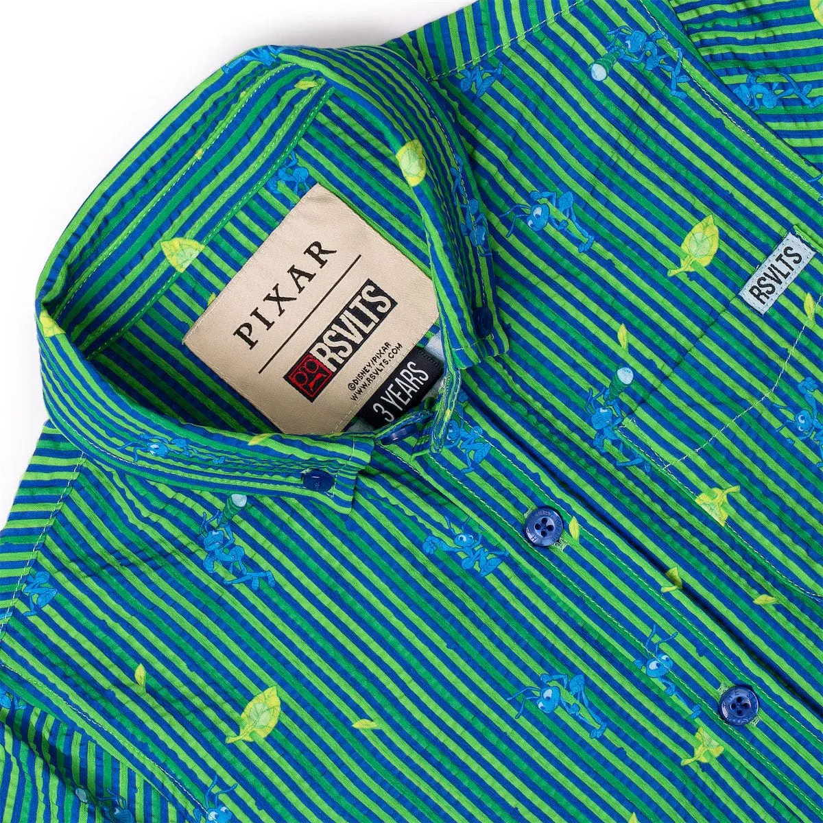 Disney and Pixar A Bug's Life "It's an Ant Thing" – Preschooler Stretch Seersucker Short Sleeve Shirt