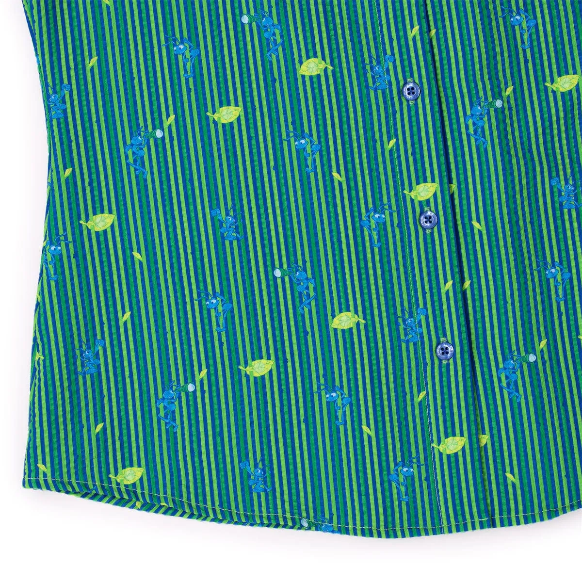 Disney and Pixar A Bug's Life "It's an Ant Thing" – Women's Stretch Seersucker Short Sleeve Shirt