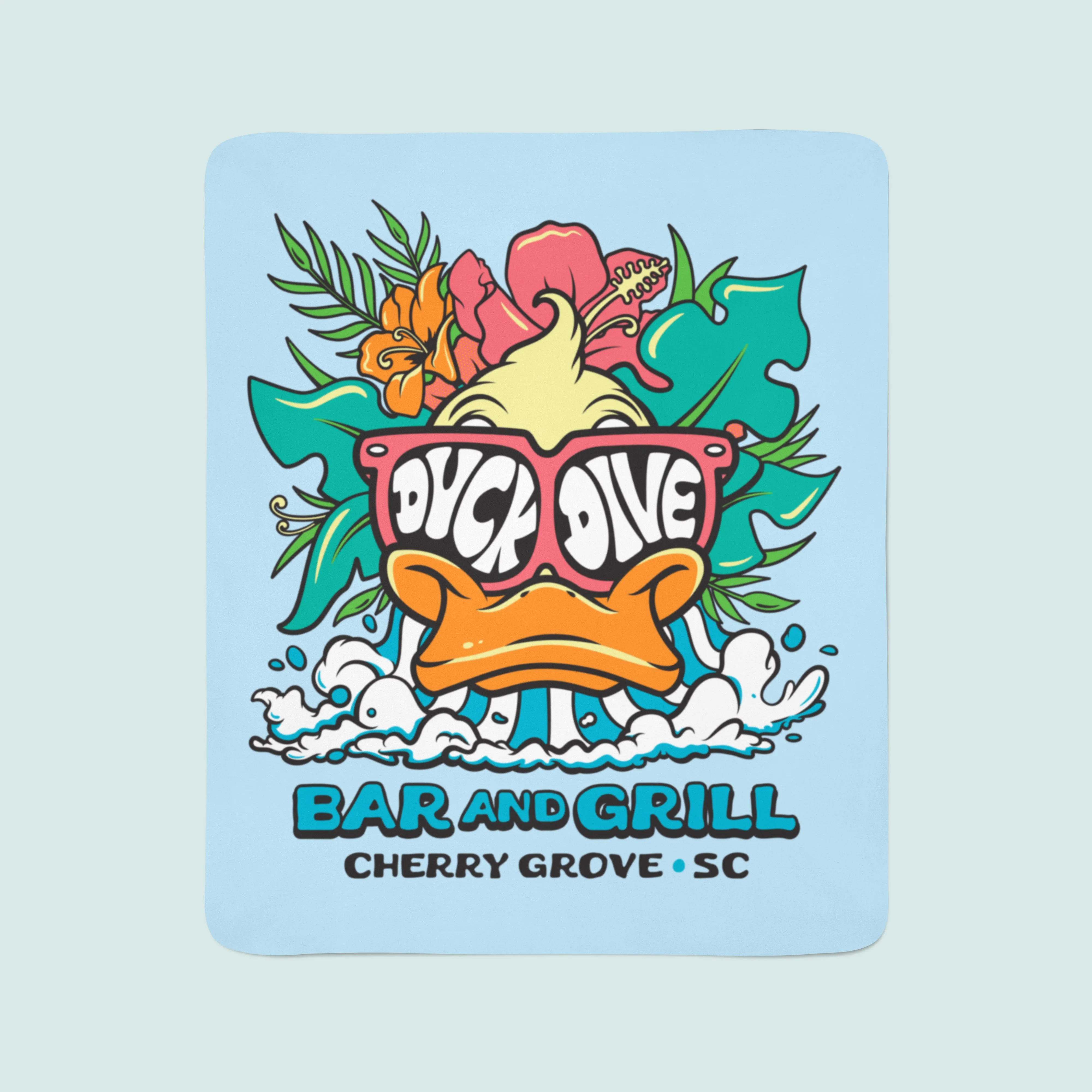 Duck Dive Sherpa Fleece Blanket