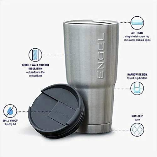 Engel Tumbler - Stainless Steel Vacuum Insulated with Lid - 30oz