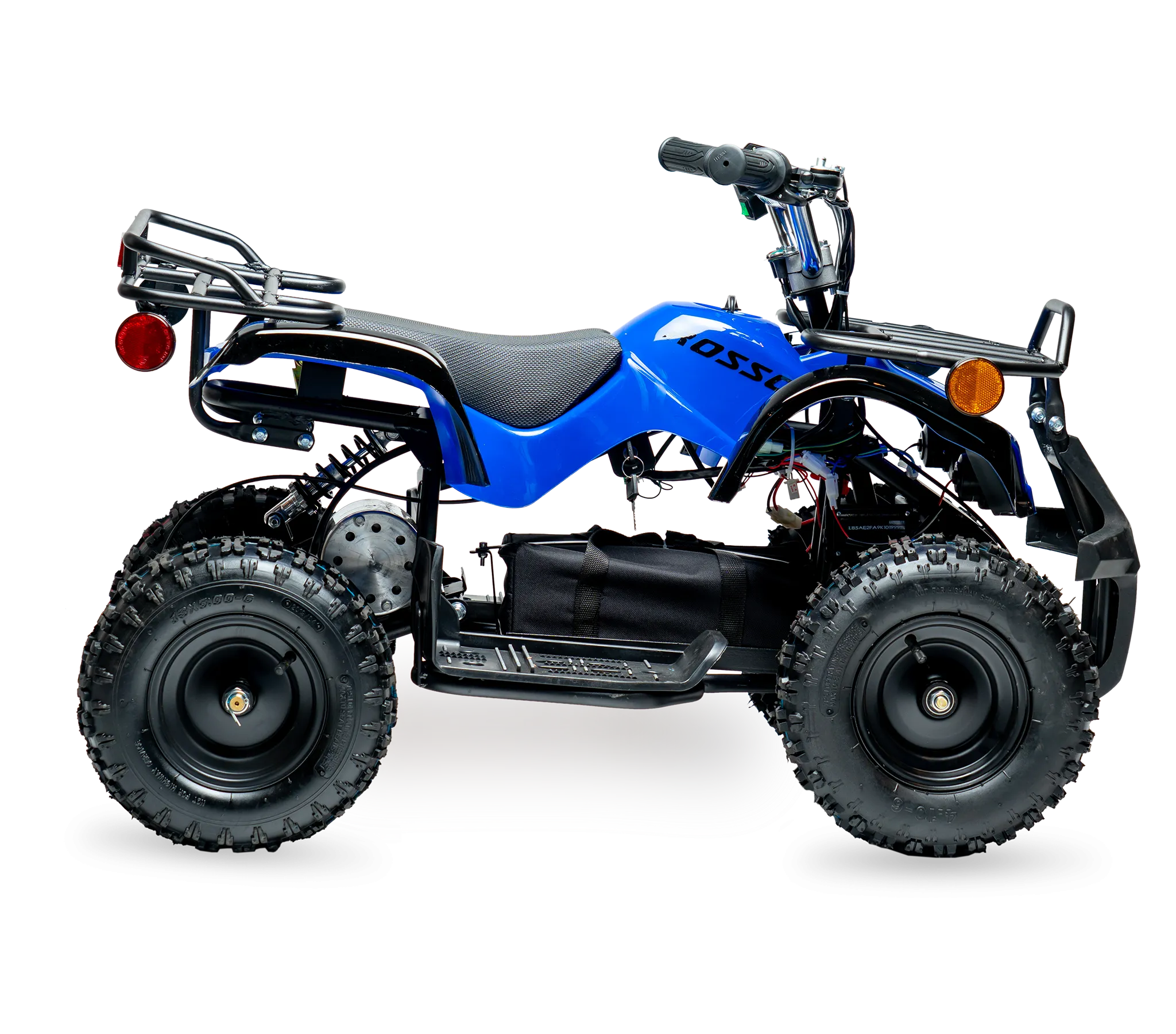eQuad X Navy Blue 800W Utility ATV 4 Wheeler for Kids