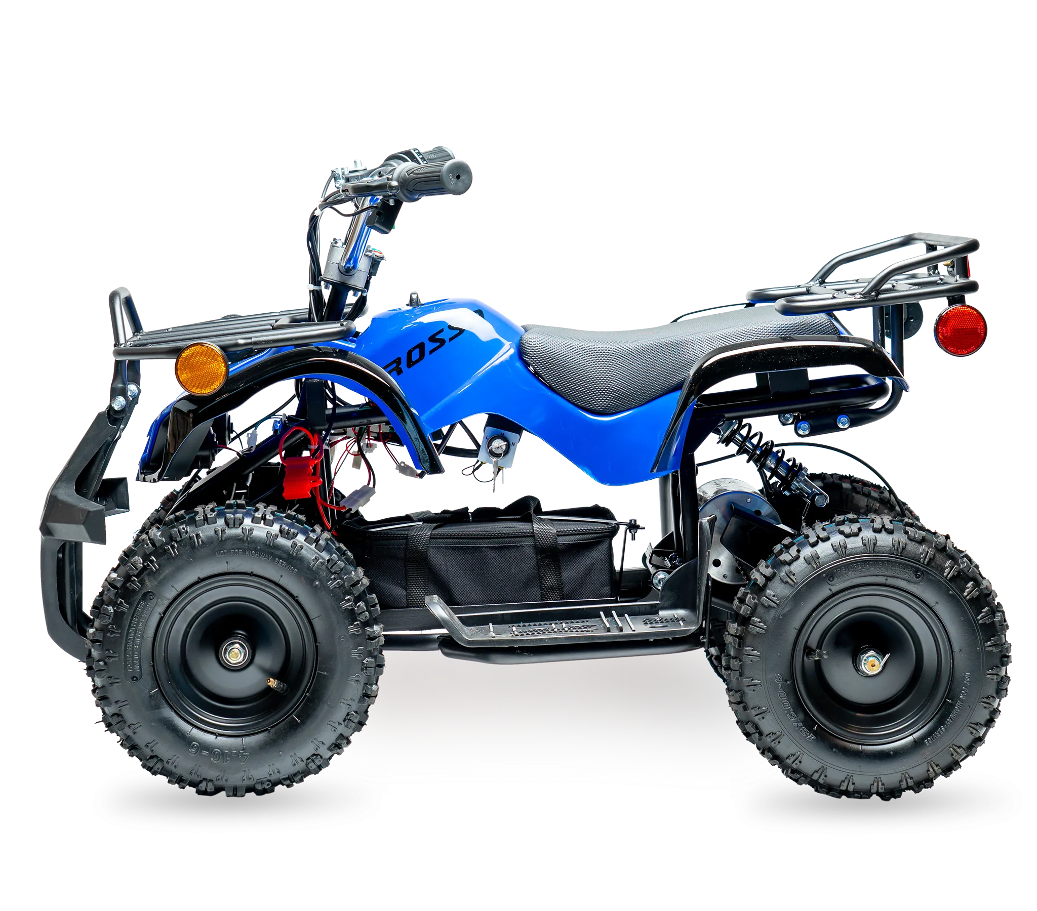 eQuad X Navy Blue 800W Utility ATV 4 Wheeler for Kids