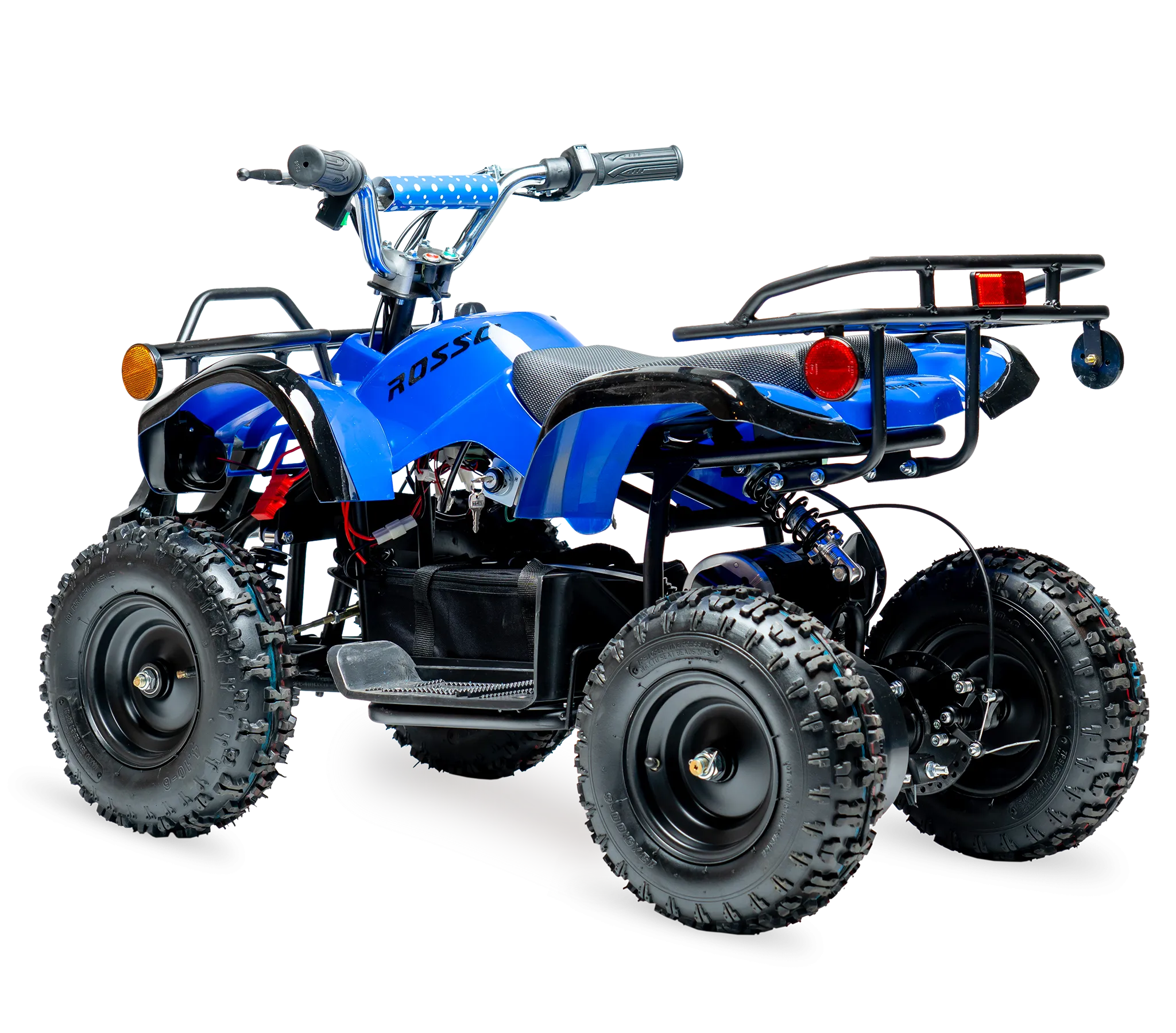 eQuad X Navy Blue 800W Utility ATV 4 Wheeler for Kids