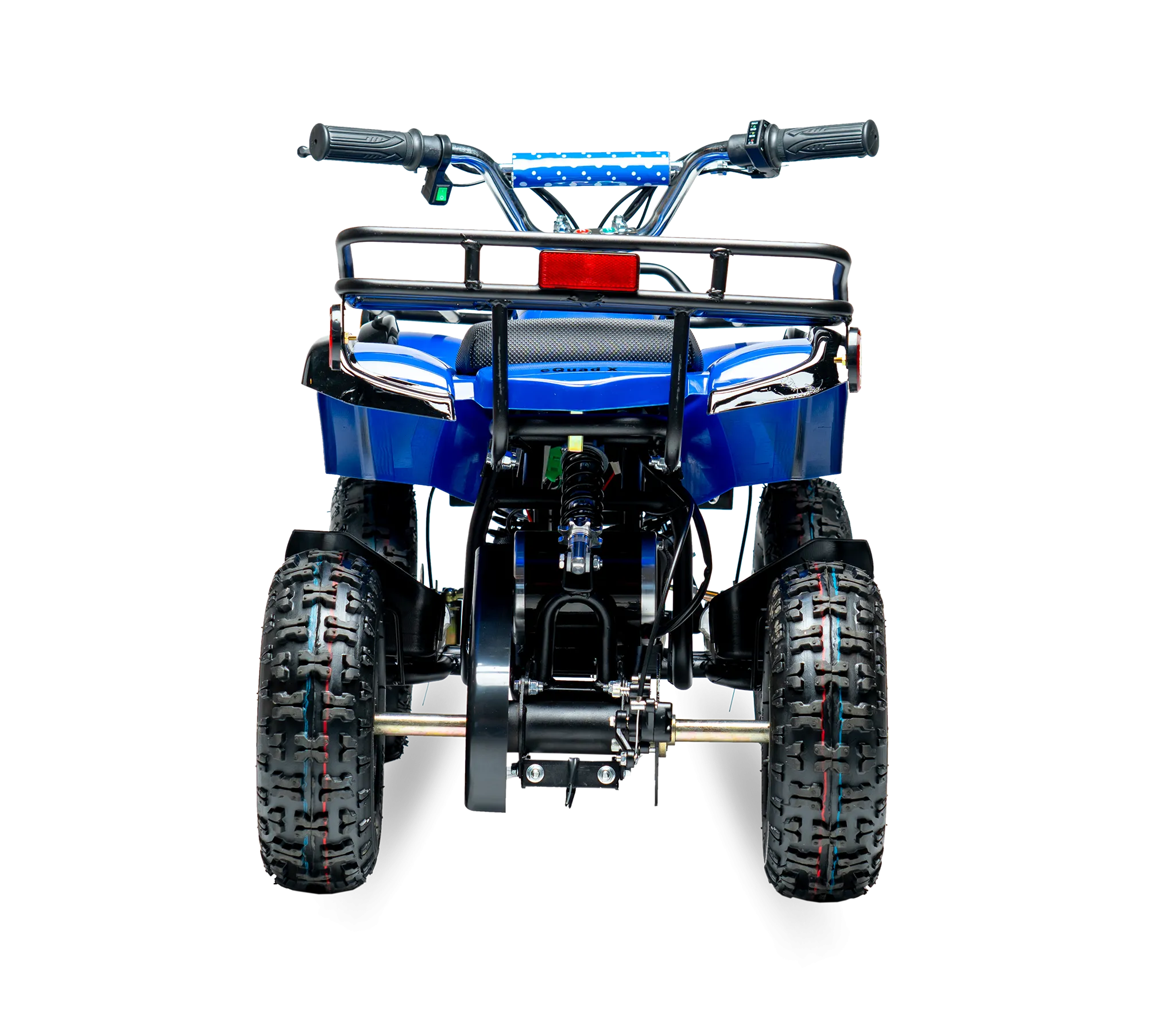 eQuad X Navy Blue 800W Utility ATV 4 Wheeler for Kids