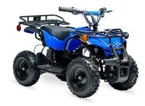 eQuad X Navy Blue 800W Utility ATV 4 Wheeler for Kids