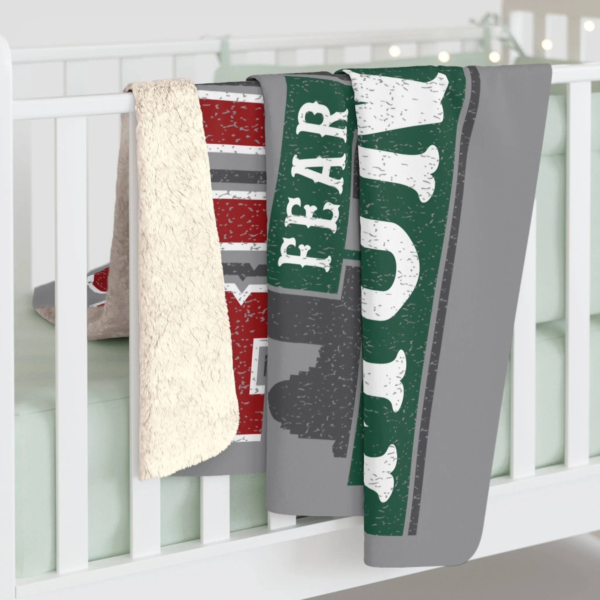 Fear The Monstah Sherpa Fleece Blanket