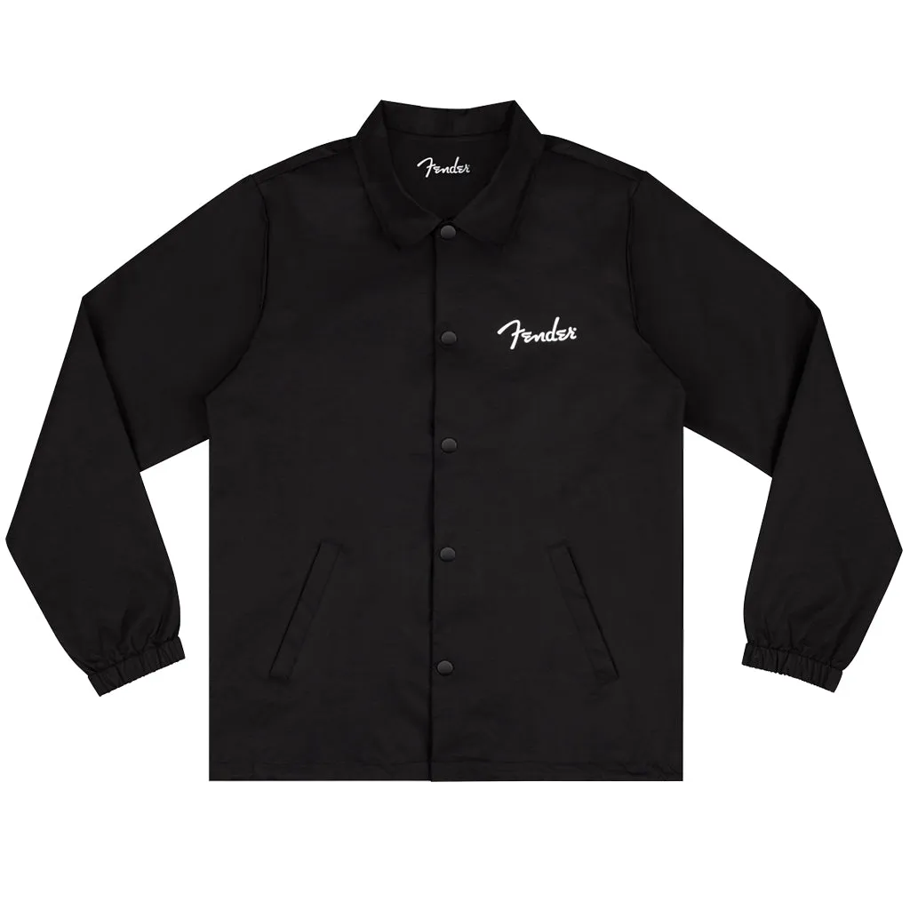 Fender Spaghetti Logo Coaches Black Jacket in XXL