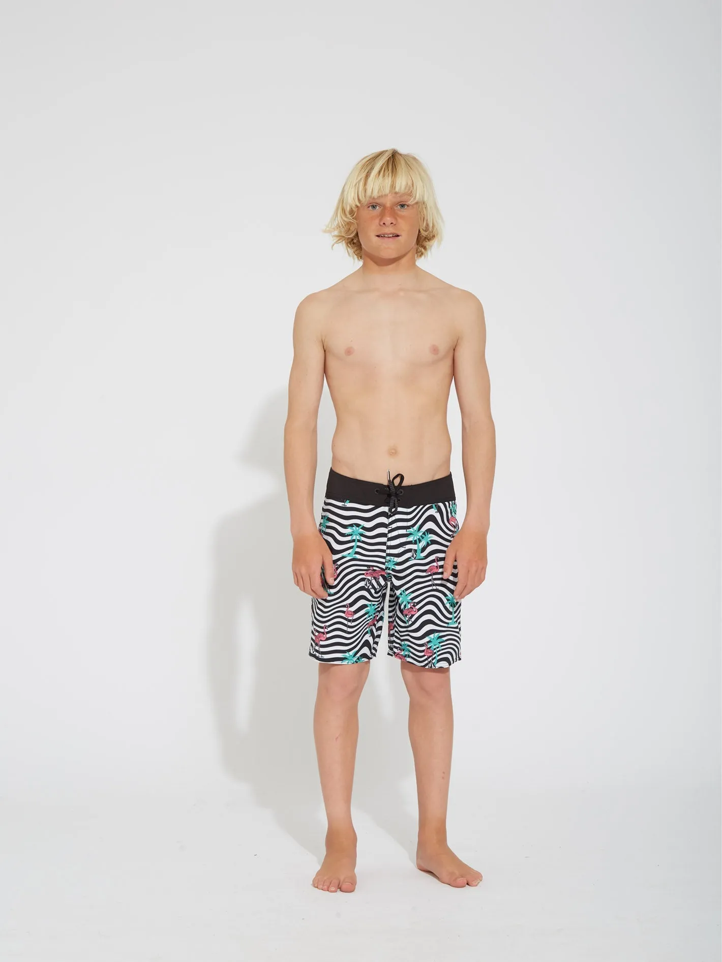 Flamingbros Mod 16" Boardshort - WHITE - (KIDS)