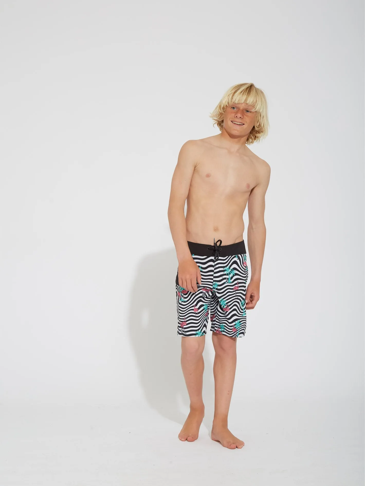 Flamingbros Mod 16" Boardshort - WHITE - (KIDS)