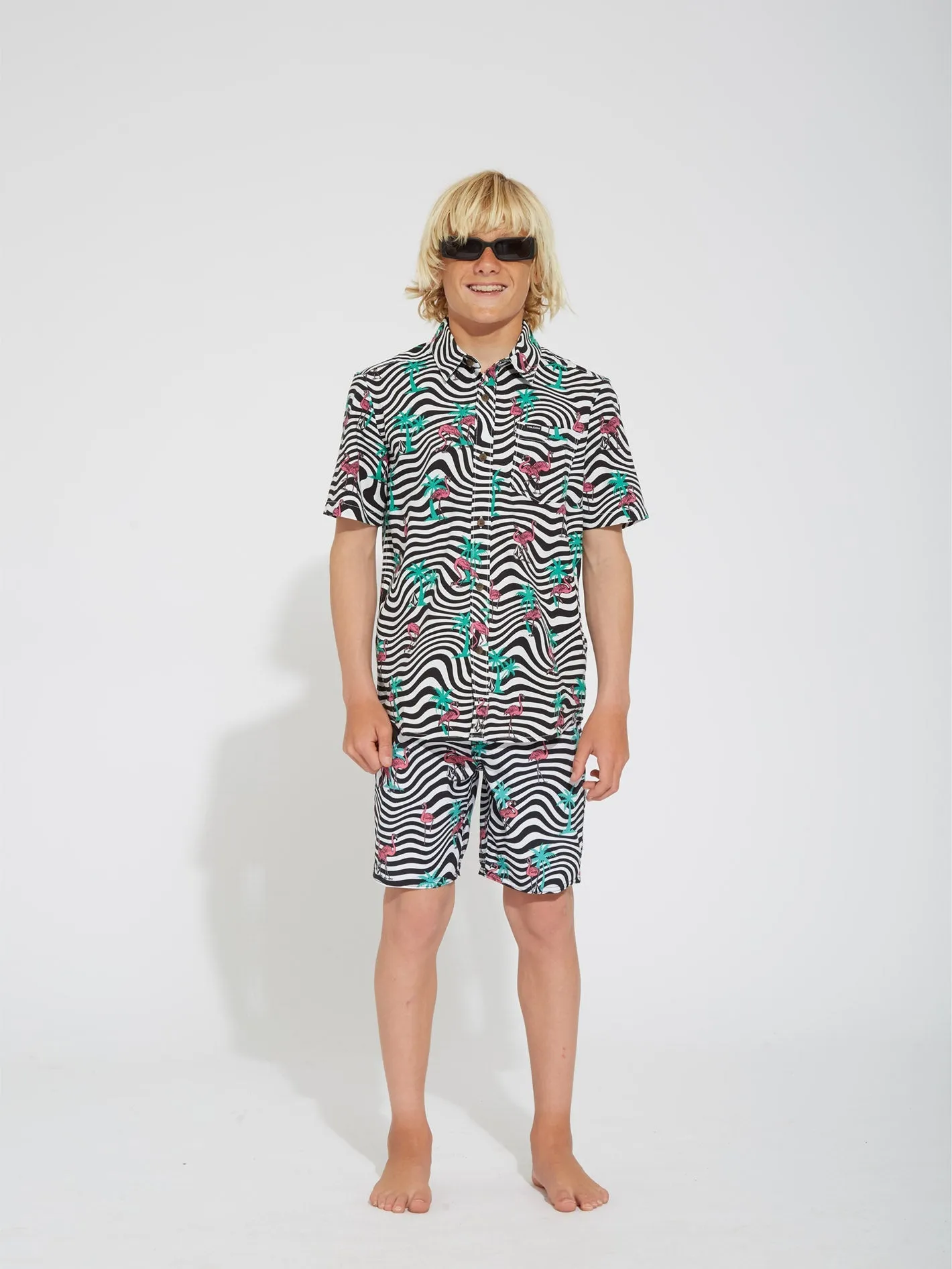 Flamingbros Mod 16" Boardshort - WHITE - (KIDS)