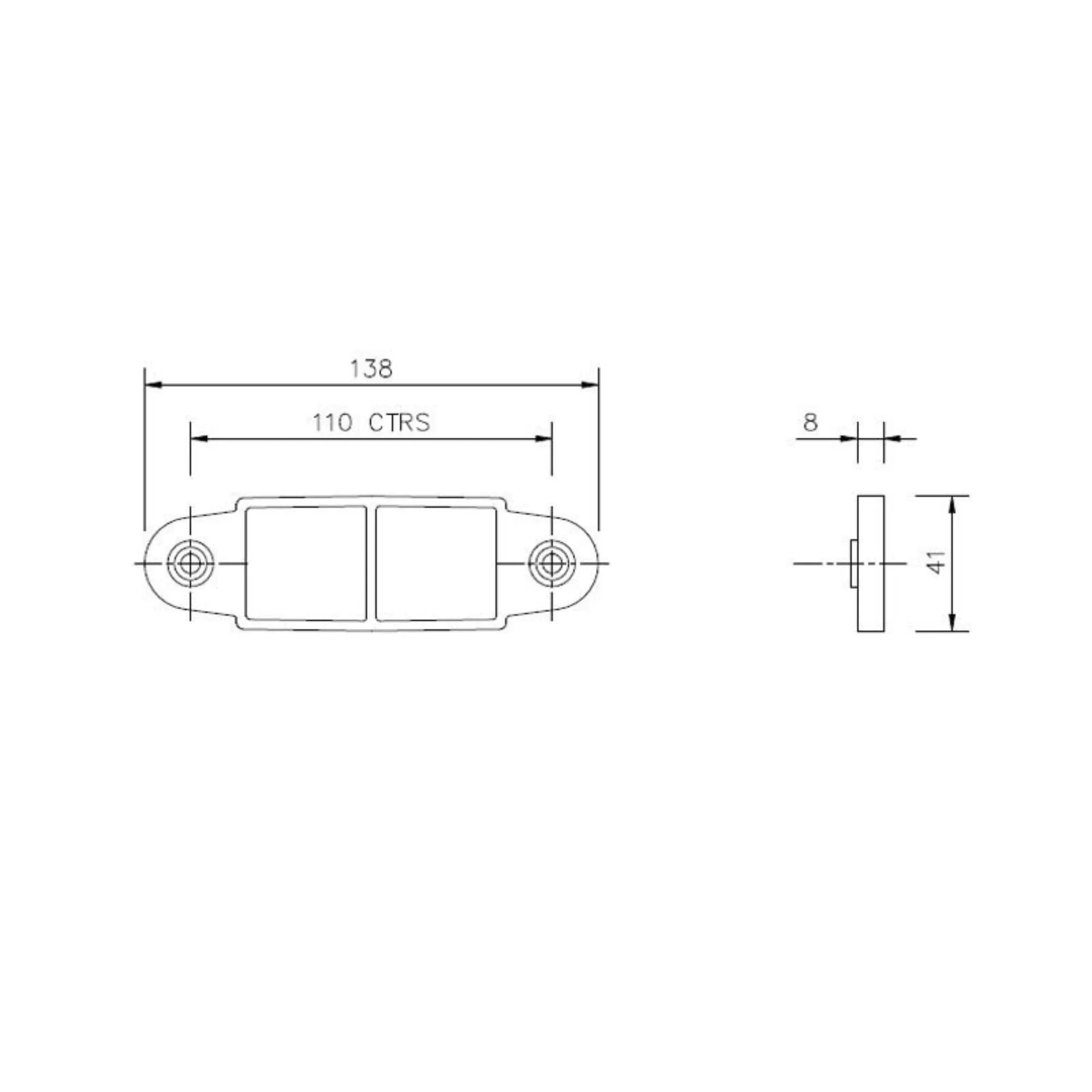 FloPlast Cast Iron 8mm Downpipe Spacer Bracket RCS9