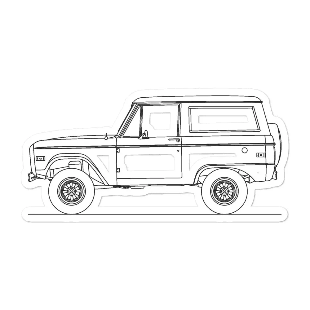 Ford Bronco 1st Gen Outline Sticker