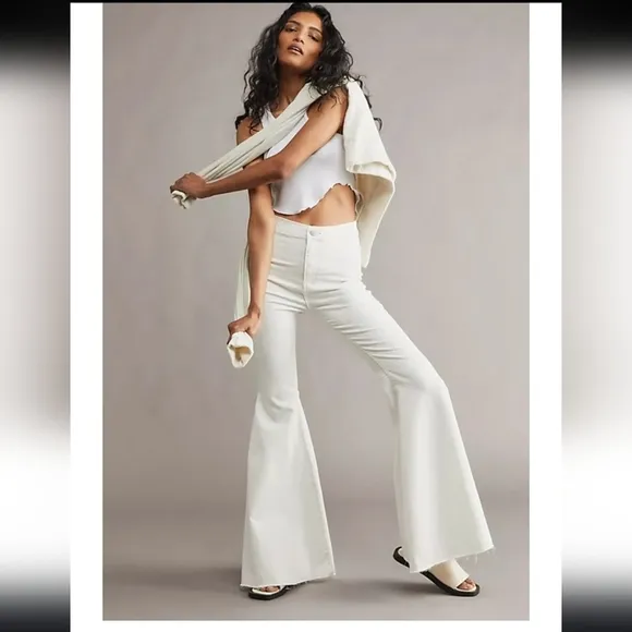Free people just float on flare stretch jeans size 28 regular White