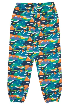 Frugi Malpas Joggers, Navy Alpine Adventures Organic Cotton-Children's Clothing
