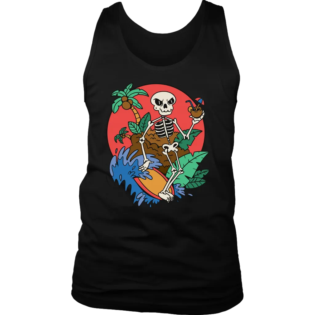 Funny Surfer T-shirt, Surfing Skeleton Shirt, Gift for Surfer, Surfer T-shirt