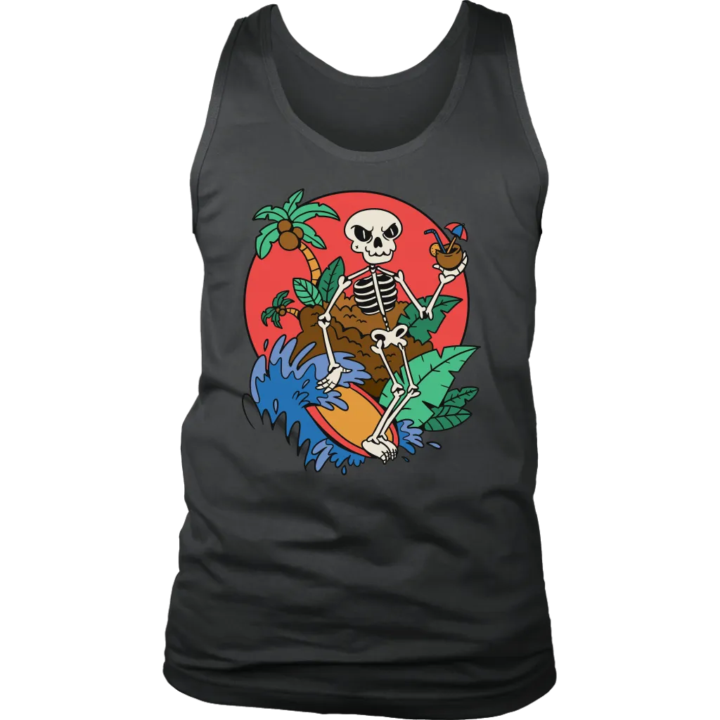 Funny Surfer T-shirt, Surfing Skeleton Shirt, Gift for Surfer, Surfer T-shirt