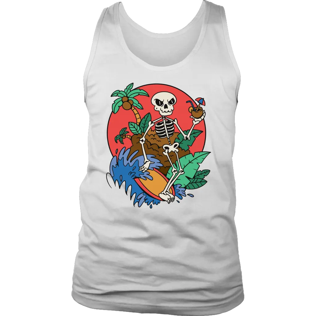 Funny Surfer T-shirt, Surfing Skeleton Shirt, Gift for Surfer, Surfer T-shirt