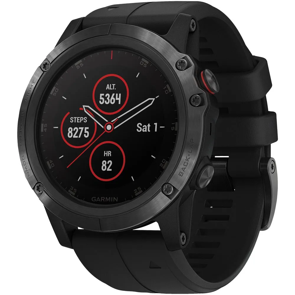 Garmin 010-01989-00 fenix 5X Plus Sapphire Edition Multisport GPS Watch for Large Wrists