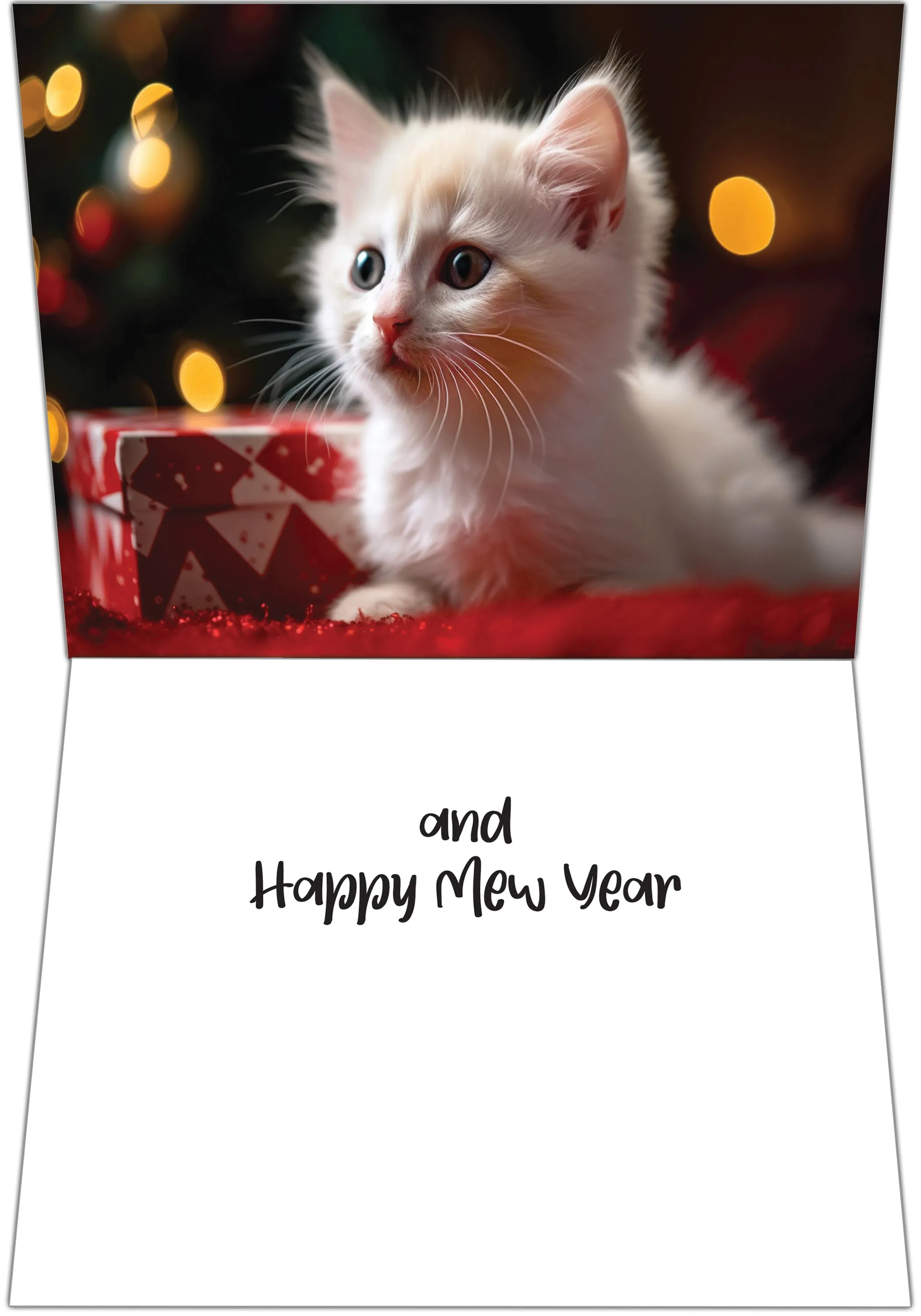 Glory To Dog Merry Christmoose and Happy Mew Year Christmas Card Boxed Set of 12 Cards and Envelopes