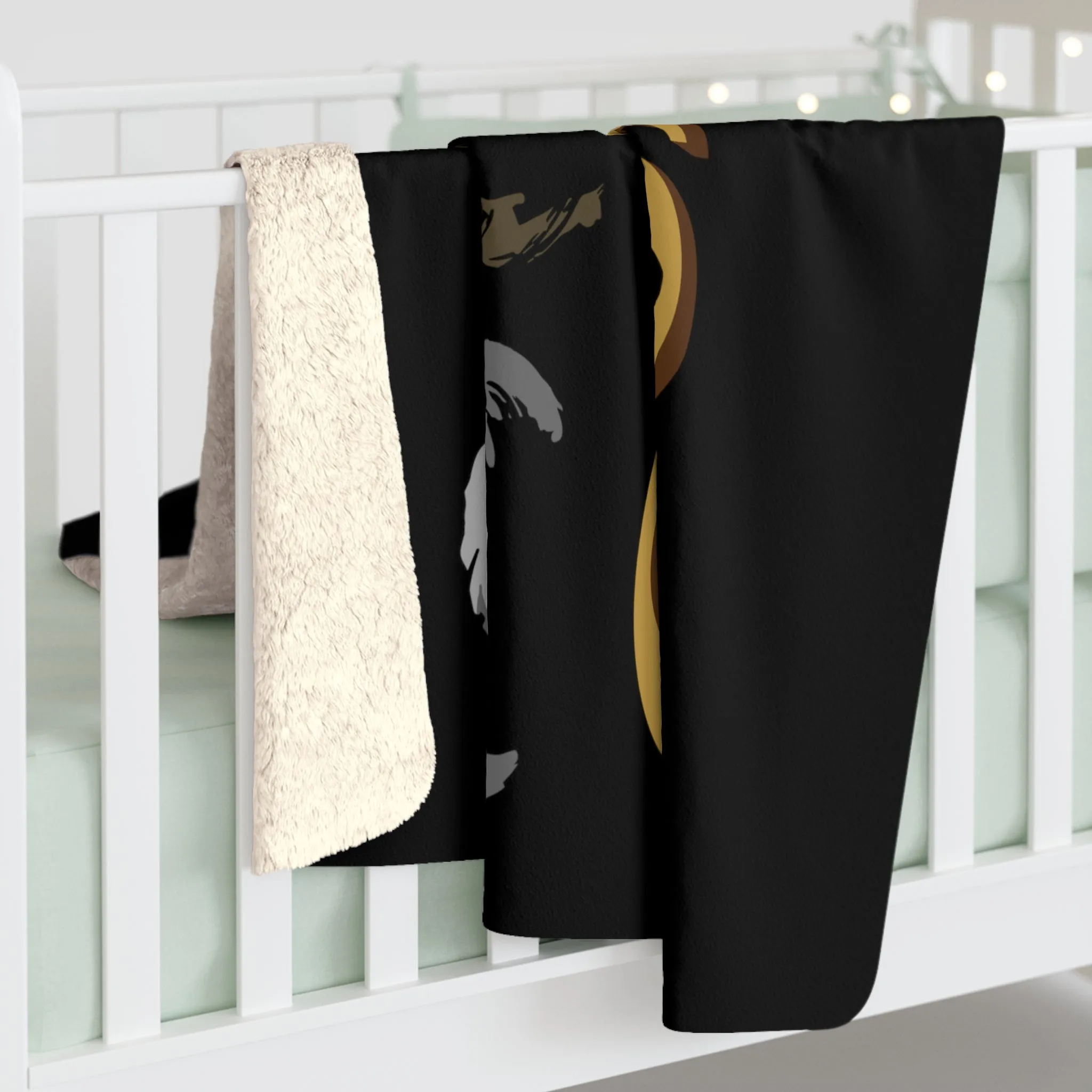 Golden Sherpa Fleece Blanket