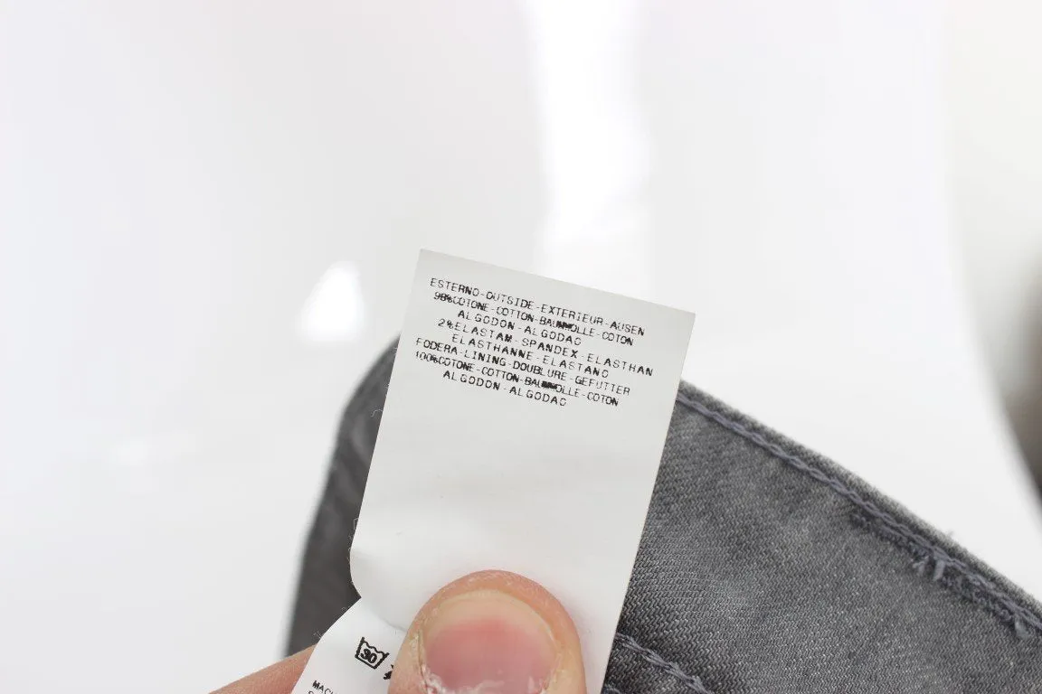 Gray Regular Fit Cotton Stretch Denim Jeans