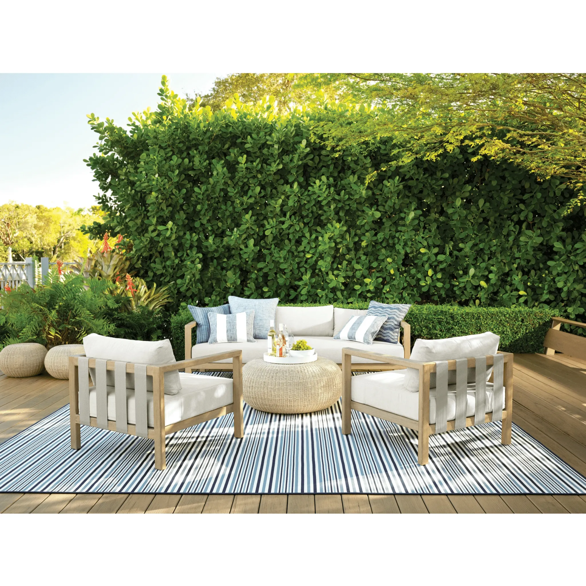 Greylock Indoor/Outdoor Decorative Pillow Cover - Soft Navy Blue