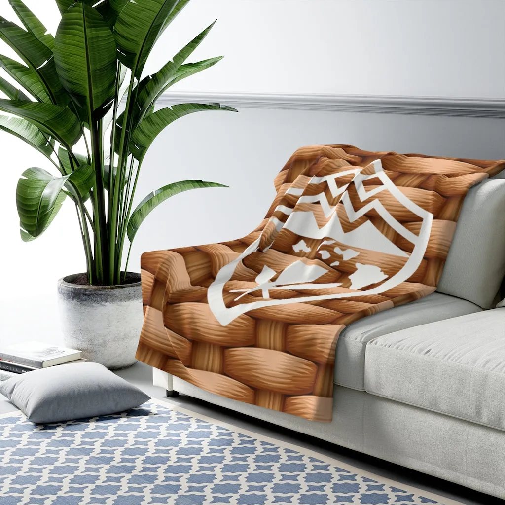 Hawaii Weave Shield Fleece Blanket