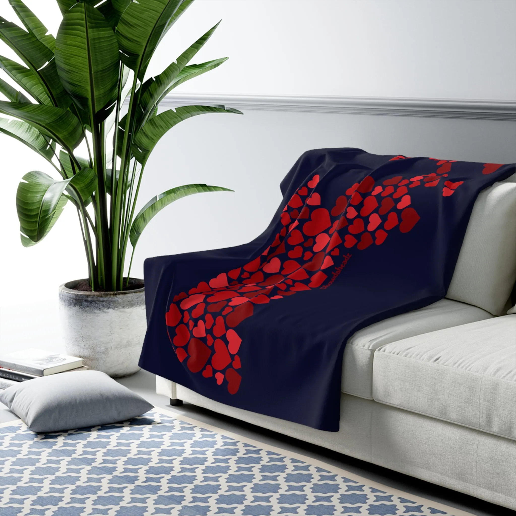 Heartsachusetts Sherpa Fleece Blanket