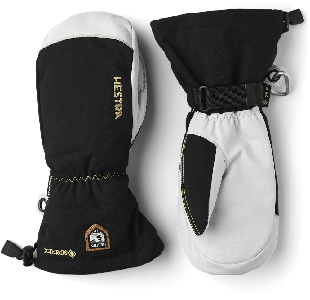 Hestra Army Leather Gore-Tex Mitts Black / White
