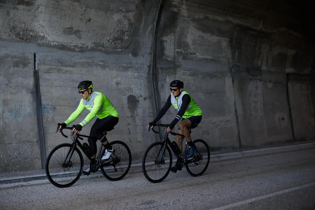 Hi-Vis EN1150 Warm Cycling Jersey RC 500 - Neon Yellow