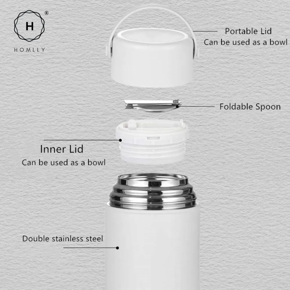 Homlly Stainless Steel Thermal Portable Lunch Food Soup Containers Mug (850ML/1050ML )