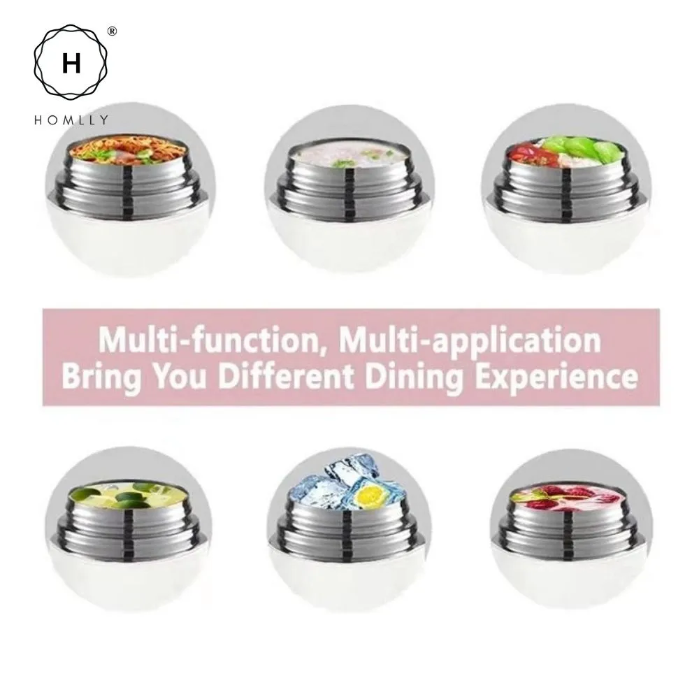 Homlly Stainless Steel Thermal Portable Lunch Food Soup Containers Mug (850ML/1050ML )
