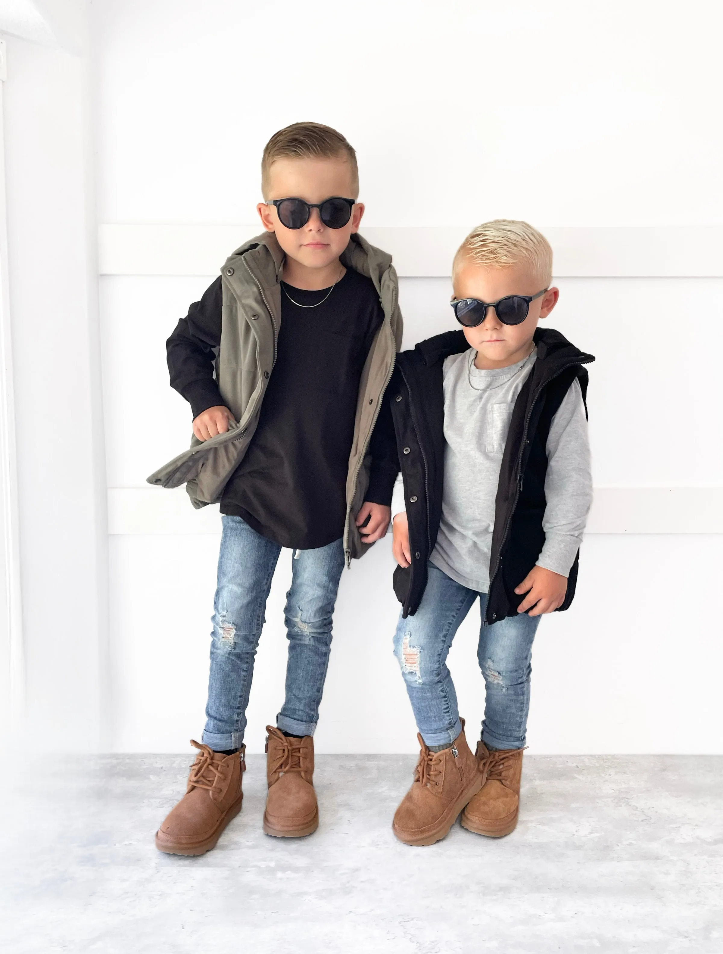 Hooded Puffer Vest - Army Green